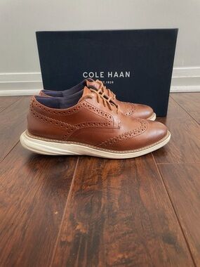 OG BOX! Cole Haan Women’s ØriginalGrand Oxford Leather Oxfords - Brown, Size 6.5